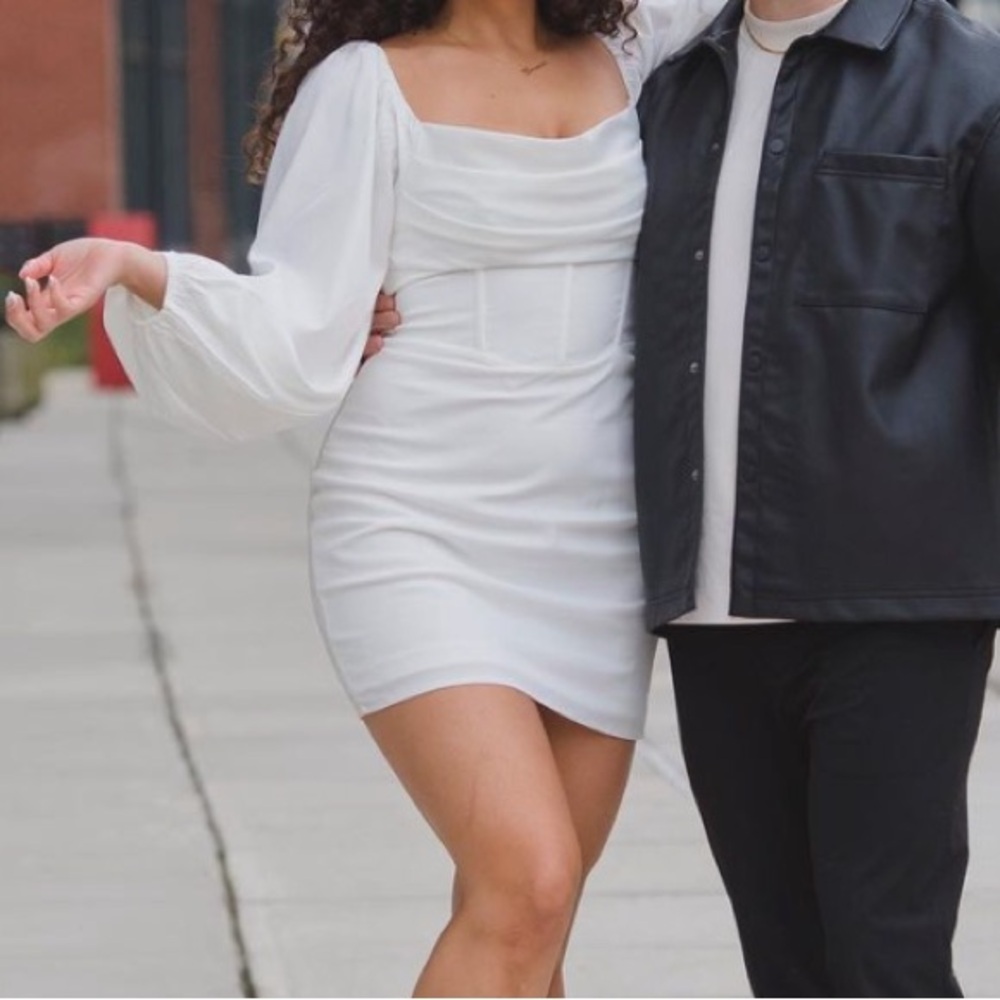 Princess Polly Lillie Long Sleeve Mini Dress
